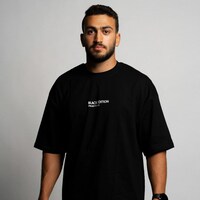 Black Edition Dreams Over Sized T-Shirt, Black