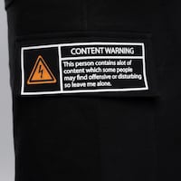 Black Edition Warning Sweatpants, Black