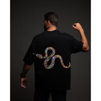Black Edition Snake Over Sized T-Shirt, Black