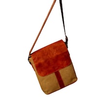 M&O Genuine Leather Cross-Body Bag Double Colors