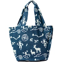 Picture of Emon Comfortable Printed Cotton Shoulder Bag, Blue