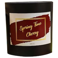 Picture of Khatte Meethe Desires Cherry Scented Candles Wax Jar, Black
