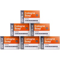 Picture of Ustraa Rebel Oak & Walnut Cologne Soap for Men, 125g, Pack of 6