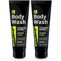 Ustraa Green Clay Body Wash for Men, 200ml, Set of 2