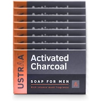 Picture of Ustraa Activated Charcoal Deo Soap for Men, 100g, Pack of 8