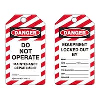 Loto Lok PVC Danger Tags, 143mm, S1–TAGD–12