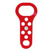 Steel Hasp for 6 Locks, Red, Hsp-Scorp
