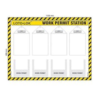 Loto Lok Work Permit Station Loto Shadow Empty Board, LS‐SB‐PHACP4