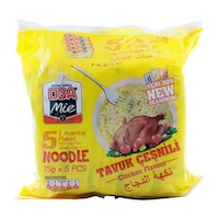OBA Mie Chicken Noodles, 75g, Pack of 5, Carton of 8 Pieces