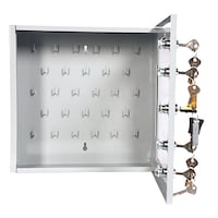 Loto-lok Steel Key Safe Box with Shelves, Grey