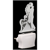 Picture of Afast 3D Illusion Love LED Night Lamp, AFST708360, White & Clear