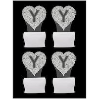 Picture of Afast 3D Illusion Y Alphabet Heart LED Night Lamp, AFST708880, White & Clear