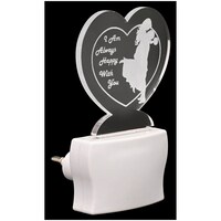 Picture of Afast 3D Illusion Love Couple LED Night Lamp, AFST708375, White & Clear