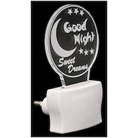 Picture of Afast 3D Illusion Good Night LED Night Lamp, AFST708405, White & Clear