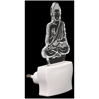 Picture of Afast 3D Illusion Buddha Dhyana LED Night Lamp, AFST708288, White & Clear