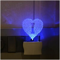 Picture of Afast 3D Illusion I Alphabet Heart LED Night Lamp, AFST786504, White & Clear