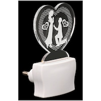 Picture of Afast 3D Illusion Loving Couple LED Night Lamp, AFST708378, White & Clear