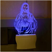 Picture of Afast 3D Illusion God LED Night Lamp, AFST708330, White & Clear