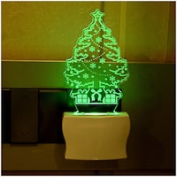 Afast 3D Illusion Christmas Tree LED Wall Lamp, AFST708627, White & Clear