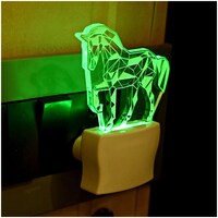 Picture of Afast 3D Illusion Geometrical Walking Horse LED Wall Lamp, AFST708618, White & Clear