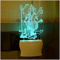 Picture of Afast 3D Illusion Goddess Mahakali LED Wall Lamp, AFST708636, White & Clear