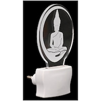 Picture of Afast 3D Illusion Budh Bhagwan LED Night Lamp, AFST708312, White & Clear