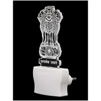 Picture of Afast Ashoka Signed 3D Illusion LED Plug and Play Wall Lamp, AFST708648, White & Clear