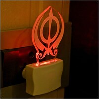Picture of Afast Sikh Khanda 3D Illusion LED Night Lamp, AFST708747, White & Clear