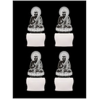 Picture of Afast Buddha Bhagwan 3D Illusion LED Night Lamp, AFST708765, White & Clear