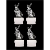 Picture of Afast God Jesus Christ 3D Illusion LED Night Lamp, AFST708771, White & Clear
