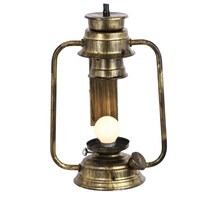 Picture of Afast Hand Decorated Antique Lantern Night Lamp, AFST708220, White and Gold