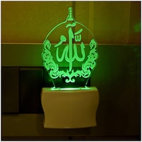 Picture of Afast 3D Illusion Allha LED Night Lamp, AFST708321, White & Clear