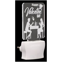 Picture of Afast 3D Illusion Valentine Day LED Night Lamp, AFST708366, White & Clear
