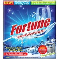 Fortune Dishwasher Detergent, Fresh Scent, 1 kg