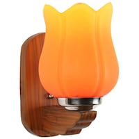 Picture of Afast Decorative Sconce Designer Glass Wall Lamp, H29, 11.5 x 20.5cm, Orange & Yellow