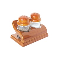 Picture of Raj Elentra Salt And Pepper Set, Brown Clear, 7.6x13x10.8 cm