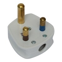 Schneider Exclusive Round 3 Pin Plug, TOP15AR, 15A, White