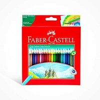 Faber Castell Grip Colour Pencils in A Cardboard Box, 24 Pcs