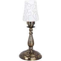 Afast Decorative Glass Table Lamp, AFST742099, 18.2 x 55cm, White & Black