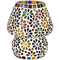 Afast Decorative Glass Table Lamp, AFST741777, 20 x 25cm, Multicolour