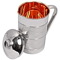 Picture of KUVI Copper and Stainless Steel Water Pitcher, Silver