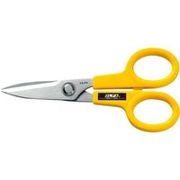 Olfa Utility Scissor Srrtd Anti Slp, Yellow