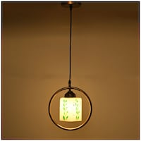 Picture of Afast Decorative Round Ceiling Light with Glass Shade, AFST800710, 22.5 x 102.5cm, White & Green
