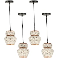 Afast Decorative Mosaic Ceiling Light with Glass Shade, AFST800527, 13.5 x 97cm, Multicolour