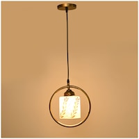 Picture of Afast Decorative Round Ceiling Light with Glass Shade, AFST800701, 22.5 x 102.5cm, White & Brown