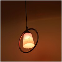 Picture of Afast Decorative Round Ceiling Light with Glass Shade, AFST800653, 22.5 x 102.5cm, White & Pink