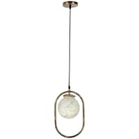 Picture of Afast Decorative Oval Ceiling Light with Glass Shade, AFST800554, 20 x 110cm, White & Gold