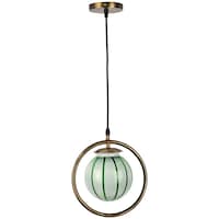 Picture of Afast Decorative Round Ceiling Light with Glass Shade, AFST800689, 22.5 x 102.5cm, Gray & Green