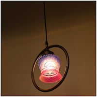 Picture of Afast Decorative Round Ceiling Light with Glass Shade, AFST800737, 22.5 x 102.5cm, Pink & Blue