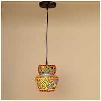 Picture of Afast Decorative Mosaic Ceiling Light with Glass Shade, AFST800521, 13.5 x 97cm, Multicolour